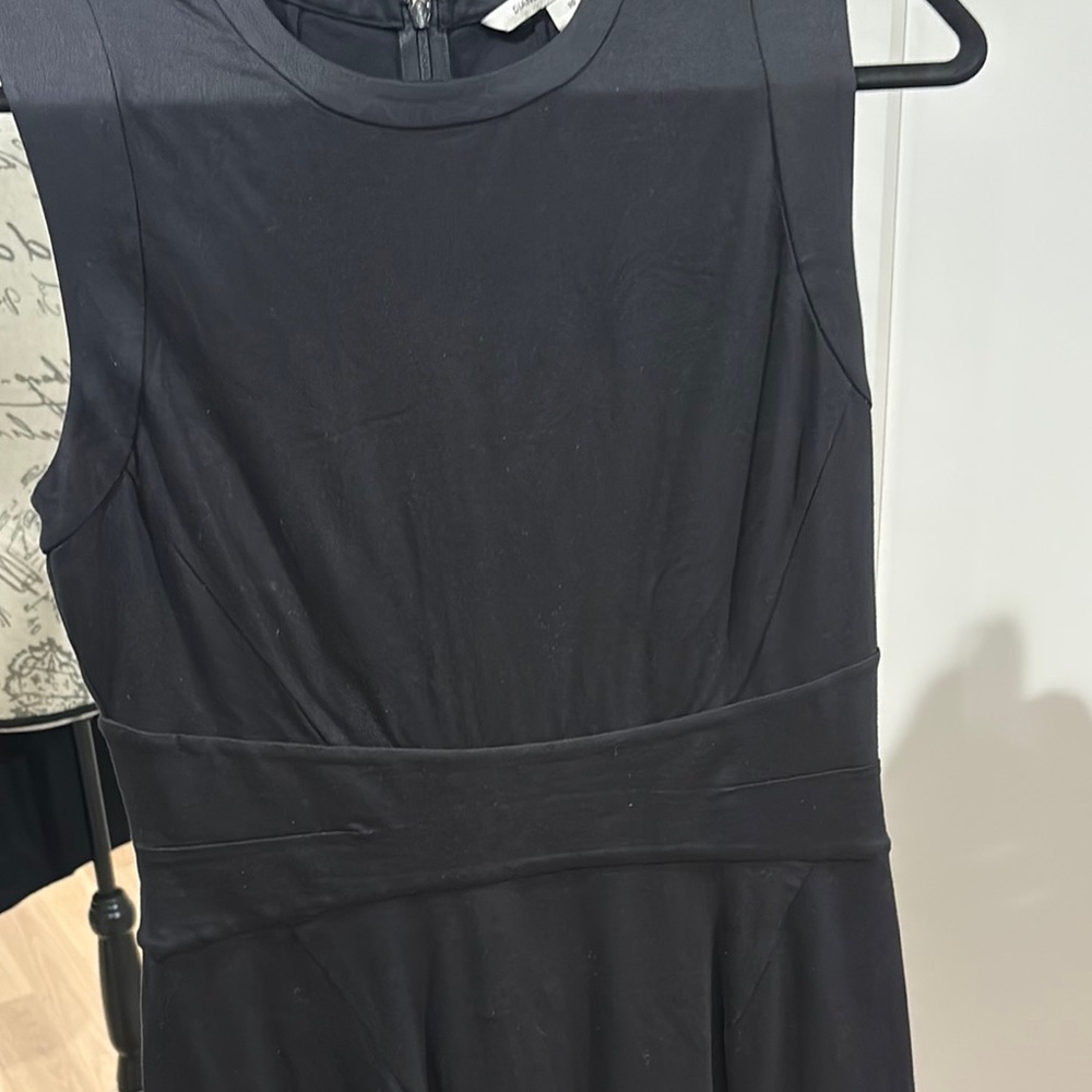 Diane Von Fustenberg Elegant Black Sleeveless cotton stretch Dress